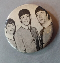 Beatles John Paul &amp; Ringo Vintage Button Pinback 2 1/2 inch - £15.74 GBP