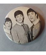 Beatles John Paul &amp; Ringo Vintage Button Pinback 2 1/2 inch - £15.53 GBP
