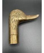 Vintage Brass Mallard Duck Head Walking Stick Cane/ Umbrella Handle - £25.80 GBP