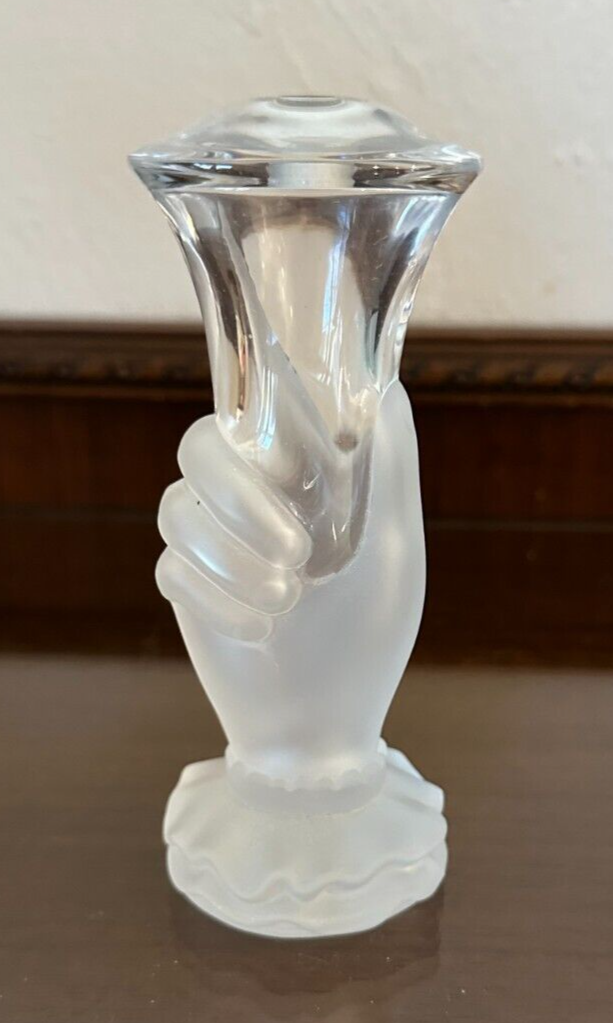 Vintage Mid Century Hand Crafted Baccarat Crystal France Hand Perfume Bo... - £105.32 GBP