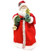 Christmas Tree Topper 10 x 6 Santa with Red Gown Ceramic Face - £14.98 GBP