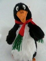 Fiesta plush Christmas Penguin w/Tag 11&quot;  Hat and scarf - £13.17 GBP