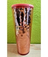 Starbucks Rose Gold Pink Mirror Reflective 2019 Holiday VENTI Tumbler 24... - $33.28