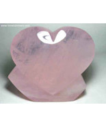 Rose Quartz Heart, Free Form Rose Quartz, Natural Color Pink Quartz Scul... - $592.00