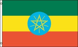 NYLON (NOT Polyester) Ethiopia Star, 3&#39;x5&#39; NYLON 210D-S Flag With Clips - £19.51 GBP