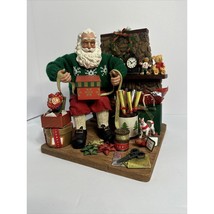 Kirkland Fabric Mache Santa Claus in Workshop Wrapping Presents Figurine 15” in - £45.86 GBP