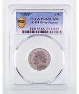 1938 Plateado Fantasy Jefferson Níquel X-195 Graduado Por Calidad Como P... - $26,584.82 MXN