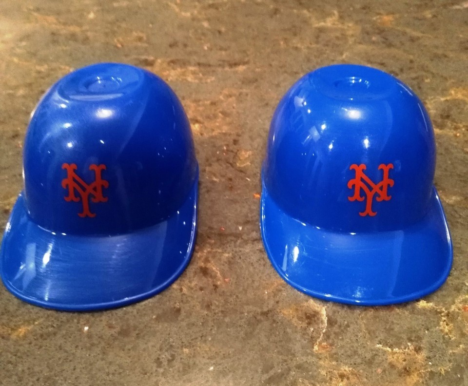 TWO Vintage New York Mets Baseball Mini-Helmets MLB - $7.59