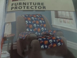 NIP Blue SPORTS FAN Furniture PROTECTOR - Recliner or Wing Chair - 68&quot; x... - $15.00