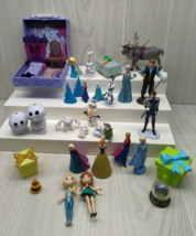 Disney Frozen figures lot Anna Elsa mini dolls Olaf Sven Kristoff Hans t... - $29.69