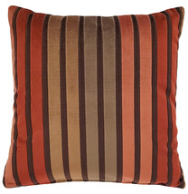 Canyon Stripes Textured Velvet Throw Pillow 20x20 - £58.97 GBP