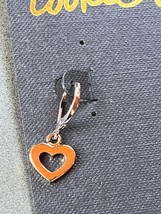 Small Thin Open Goldtone Valentine’s Day Heart Dangle Earrings for Pierced Ears - £8.27 GBP