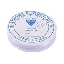 B Clear Elastic  Stretchy String Bead Cord clear 0.4mm lot of 10 rolls  ... - $11.39