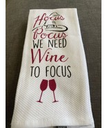 Halloween Hocus Pocus We Need Wine to Focus Kitchen Dish Towel New 100% ... - $17.09