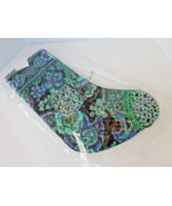 VERA BRADLEY CHRISTMAS STOCKING BLUE RHAPSODY POCKET BELL QUILTED NEW TAG - £7.85 GBP