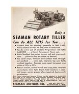 1949 Seaman Motors Rotary Tiller Tractor Advertisement Vintage Agricultu... - €17,04 EUR