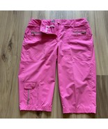 Jamie Sadock Bermuda Capri Golf Tennis Pickleball Pink Zippered Pockets ... - $422.17 MXN