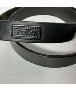 Polo Ralph Lauren Genuine Leather Belt Black Brass Buckle Size Large Men... - $41.02 CAD