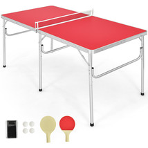 60&quot; Portable Table Tennis Ping Pong Folding Table W/Accessories Indoor G... - £130.89 GBP