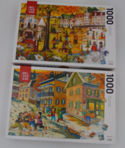 Lot of 2 Belvedere 1000 Puzzles Manoir Richelieu Scrimmage Kids Mansion ... - £31.73 GBP