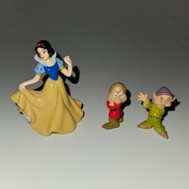 3 Disney Snow White &amp; 7 Dwarfs Figures  ~ Includes Princess Dopey Grumpy... - £10.23 GBP