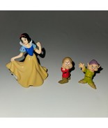 3 Disney Snow White &amp; 7 Dwarfs Figures  ~ Includes Princess Dopey Grumpy... - £10.08 GBP