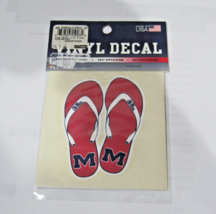 NCAA Ole Miss Rebels Slipper Shaped Vinyl Decal 4&quot; by 4&quot; by SAS Design - £8.68 GBP