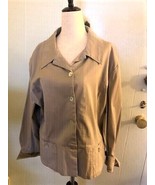 Vintage Women&#39;s Chico&#39;s Tan Jacket - Size 2 - $874.31 MXN