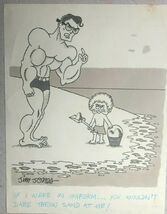 SUPERMAN vintage signed 8-1/2" x 11"  Jim Jones magazine illustration - $49.49