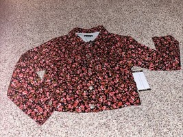Social Standard by Sanctuary Floral Jacket (only) Girls XL 14/16 Black P... - $181.68 MXN