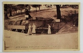 WV Chester Rock Springs Park, Women at Springs Water Trough c1911 Postca... - $8.95