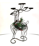 Reindeer wire Candelabra Metal Centerpiece Tealight Holder 19&quot; - £19.69 GBP