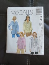 Mc Call&#39;s #4111 Miss Sizes 16-22 Button Up Long Sleeve Blouse Two Lengths Sewing - £8.34 GBP