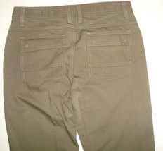 NWT New Mens 33 X 32 Prana Dark Green Brown Organic Cotton Flap Pockets Pants - £103.21 GBP