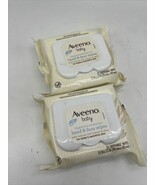 (2) Aveeno Baby Hand &amp; Face Wipes W/ Natural Oat Extract &amp; Aloe- 25ct. Each - €6,33 EUR