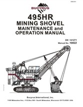 CATERPILLAR 495HR Mining Shovel Operation Manual Bucyrus FLASH DRIVE OR ... - $29.65