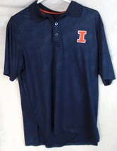 Fighting Illini Campus Heritage Shirt Mens M Blue Golf Polo Illinois Sports - $20.89 CAD