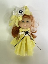 Cabbage Patch Kids Lil Sprouts Doll Red Hair Green Eyes Handmade Dress and Bow - $36.00