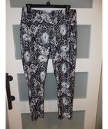 Jockey Black/White Swirl Leggings Size L Women&#39;s EUC RN #50369 - €14,47 EUR