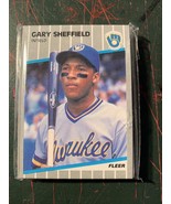 1989 FLEER MILWAUKEE BREWERS TEAM SET YOUNT MOLITOR &amp; SHEFFIELD Rookie - $73.28 MXN