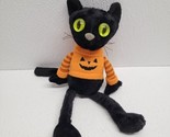 Galerie Au Chocolat Black Cat with Halloween Sweater Plush 12&quot; Big Eyes - $64.25