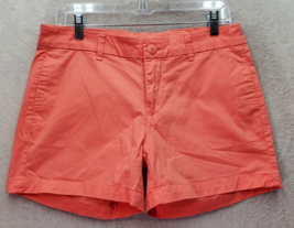 Khakis By Gap Chino Shorts Women&#39;s Size 6 Coral Cotton Flat Front Slash ... - $15.76