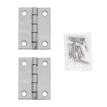 4PK Everbilt 2 in. Stainless Steel Non-Removable Pin Narrow Cabinet Door Hinges - £18.86 GBP