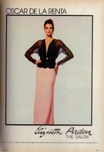 1986 Elizabeth Arden Salon Jacki Adams Oscar De La Renta Vintage Print A... - $5.84