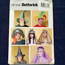 Butterick BP331 Pattern Costume Headwear 7 Designs Sizes Small to Extra ... - $7.91