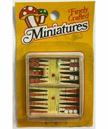 Vintage Doll House Miniature BACKGAMMON Board Game Toy NEW - $8.90