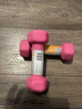 Cap 3lb dumbells. pink color. Lot of 2. weights for arm strength. slight smudges - £15.90 GBP