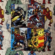 Marvel Universe Uncut 4 Up Promo Card Sheet 1994 Wolverine Iron Man Spider-Man - £3.99 GBP