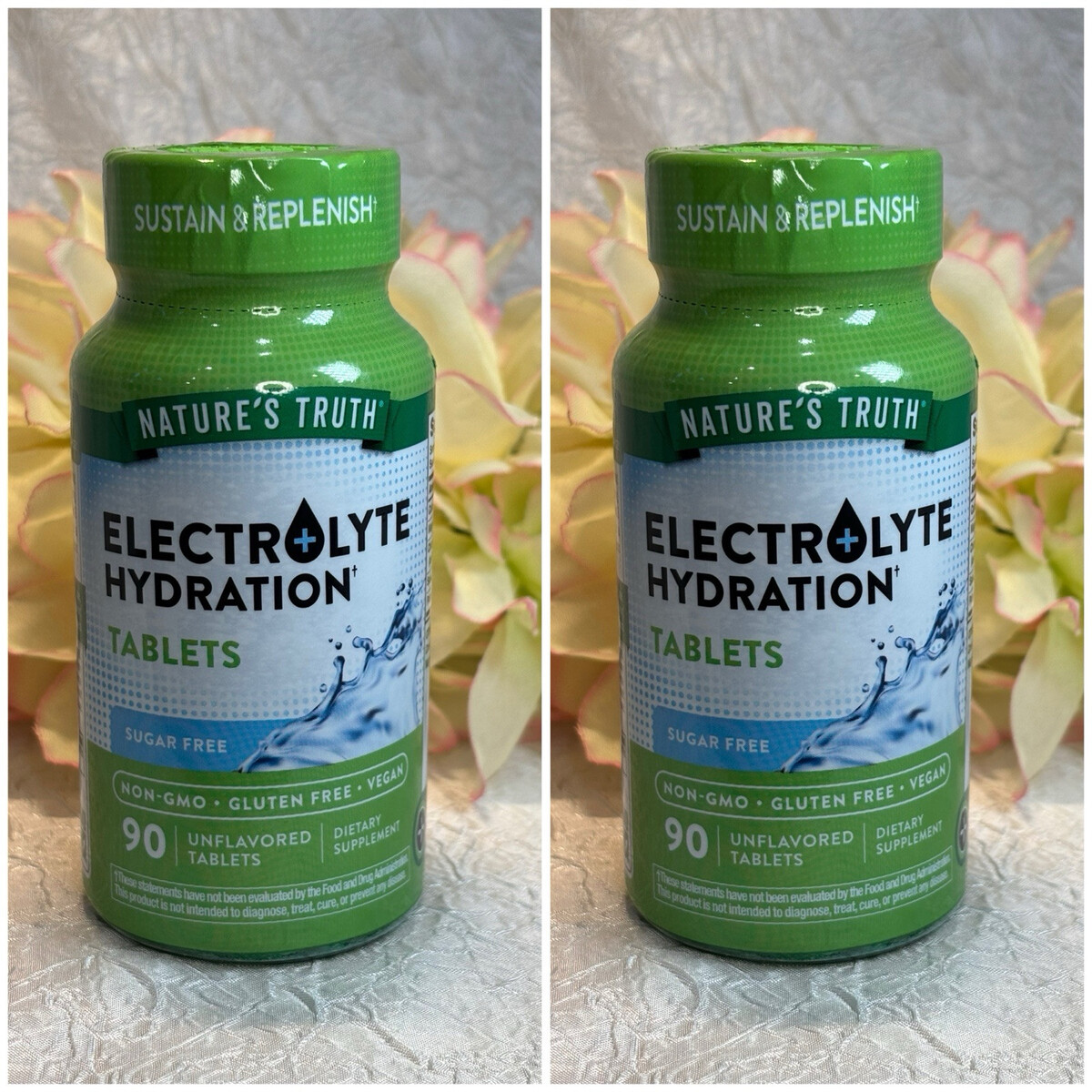 2x Nature&#39;s Truth Electrolyte Tablets | No Sugar | 90 Count | Vegan Non-... - $16.78