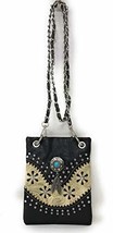 Premium Rhinestone Concho Feather Mini Messenger Bags Purses in Multi-color - $22.99